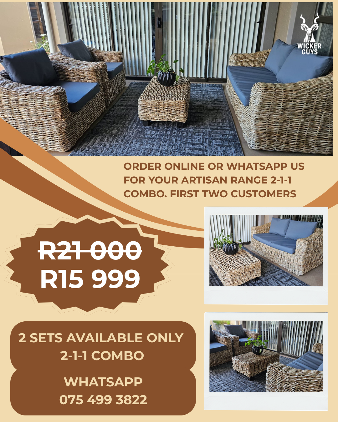 The Ubuntu Artisan 4-Piece Lounge Set